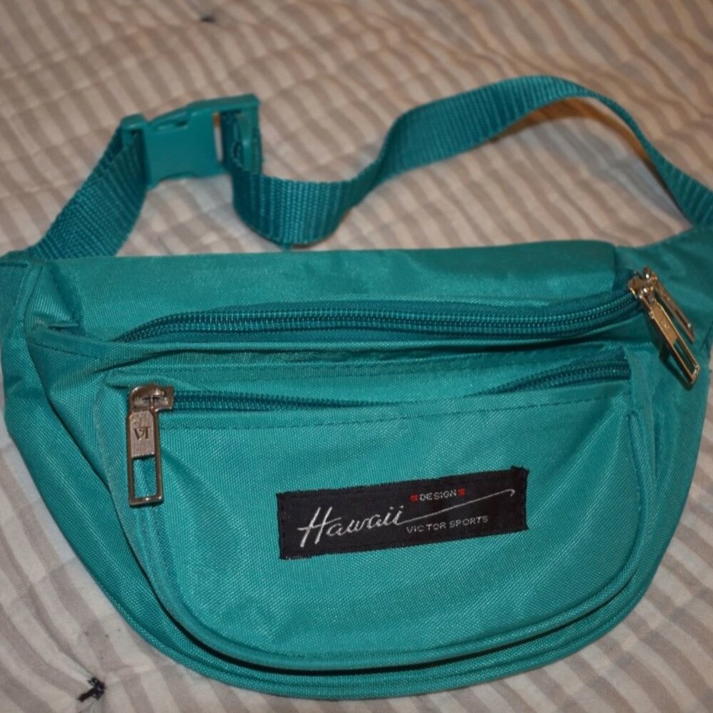 Vintage 90s Victor Sports Hawaii Design fanny pack hip bag belt bag